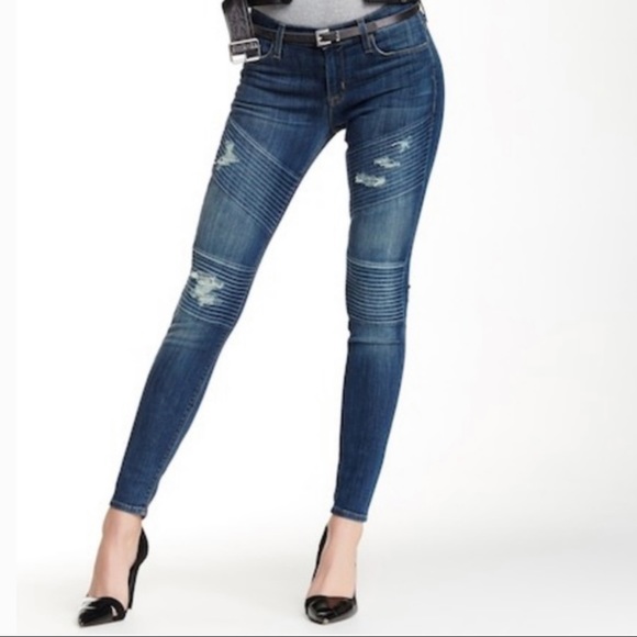 HUDSON | 'Brooklyn Moto Super Skinny' Jeans in Walk of Fame | Size 25 - Picture 4 of 15